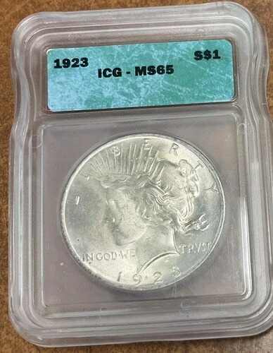 1923年 1ドル平和銀貨 - ICG MS65