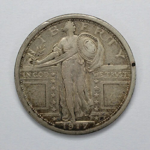 1917 タイプ 1 スタンディング リバティ シルバークォーター-