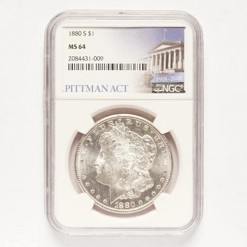 1880-S モルガン銀貨 NGC MS64 ピットマン法｜WORLD RESOURCE【QUEEN店】