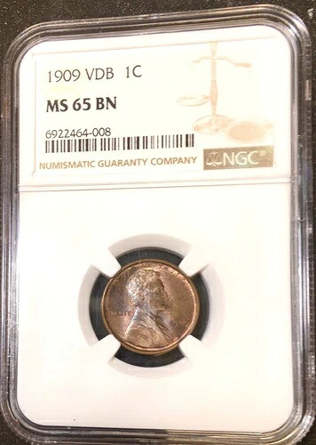 1909年 VDB MS65BN/素晴らしい L@@Kin "VDB" リンカーン/NGC/ナイスによるグレード: - ))-｜WORLD RESOURCE【QUEEN店】