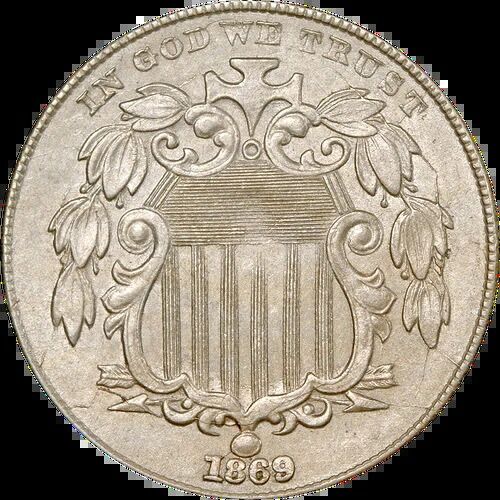 1869年シールドニッケル - エグゼクティブコインカンパニーのお買い得品|WORLD RESOURCE【QUEEN店】
