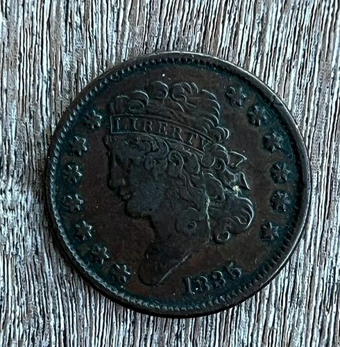 1835 クラシック ヘッド ハーフ セント -- ぜひオファーをお願いします!｜WORLD RESOURCE【QUEEN店】 46,860円