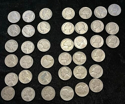 ロット 39 ニッケル 1942-1945 35% シルバー 戦時中 ジェファーソン 189g P-D 迅速発送!|WORLD RESOURCE【QUEEN店】