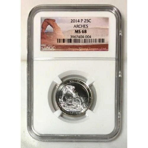 2014年 P Arches ATB クォーター NGC MS68 ***Rev. Tye's Stache*** #4004115｜WORLD RESOURCE【QUEEN店】