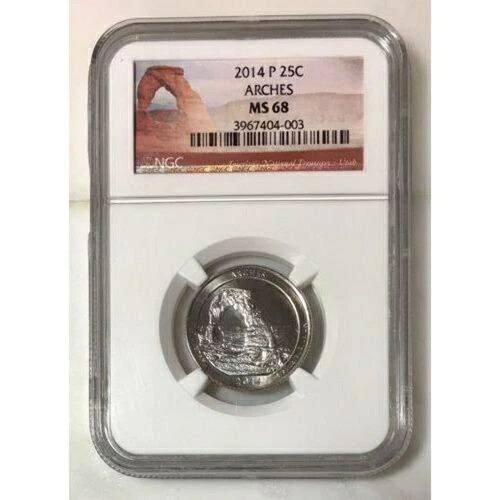 2014 P アーチ クォーター NGC MS68 *** Rev. Tye's Stache ** * #4003115-｜WORLD RESOURCE【QUEEN店】