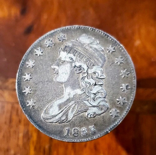 1835年製 キャップドバスト ハーフドル ? VF+/XF ? 初期銀貨 50セント 美しいオリジナルトーン|WORLD RESOURCE【QUEEN店】