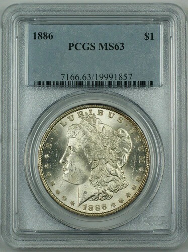 PCGS MS-63 モーガンシルバードル BU コイン-|WORLD RESOURCE【QUEEN店】