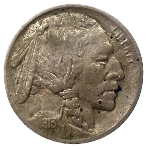 1913年バッファローニッケル タイプ1 AU 13-1|WORLD RESOURCE【QUEEN店】