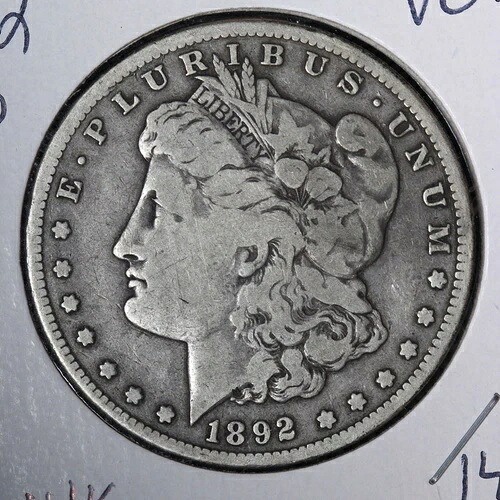 1892-S モルガン銀貨 CHOICE VG+ E311 WHK