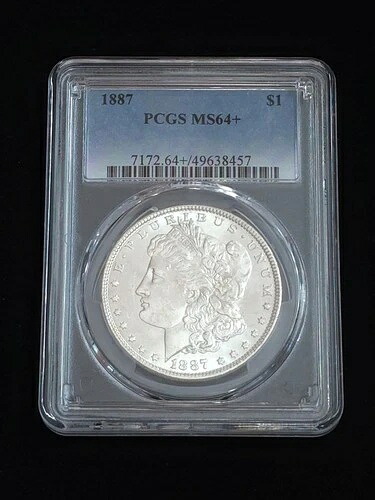 1887年 モルガン銀貨 PCGSグレード MS64+ #49638457｜WORLD RESOURCE【QUEEN店】 46,860円