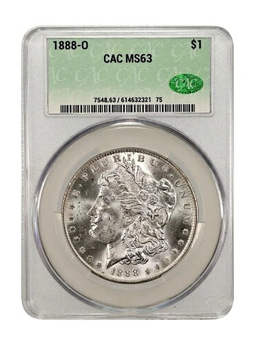 1888-O モルガン・ダラー CAC グレード MS63 ミントステート 63 ドル U.S. CAC 認定コイン