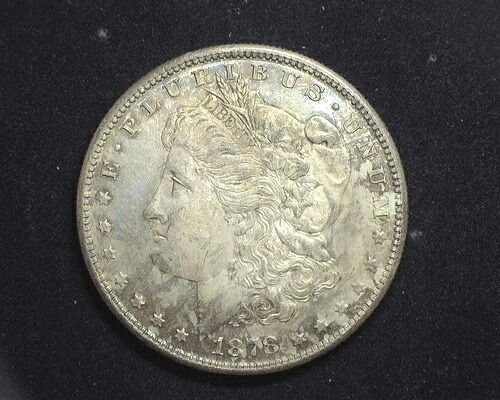 HS&C: 1878 S モルガン・ダラー BU 美しい色調 - 米国コイン