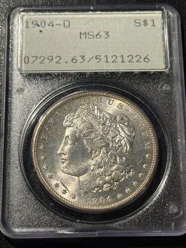 1904-O モルガン銀貨 ? PCGS MS63 ブリリアントアンサーキュレート ニューオーリンズ造幣局