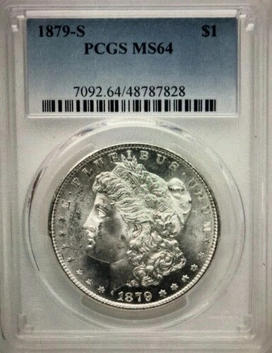 1879年-S PCGS MS64 モーガンシルバードル-