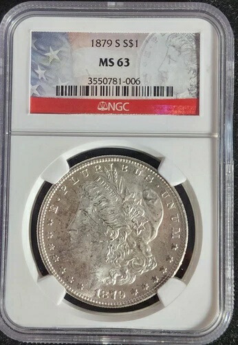 1879年 Sモーガンシルバードル NGC MS-63。うちのT2815-