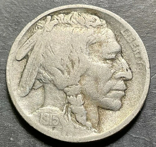 1915-S バッファローニッケル フルデイト 良品 セミキー アーリーデイト L513
