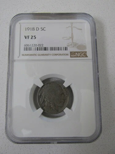 1918年 -Dバッファローニッケル NGC VF25- 46,200円