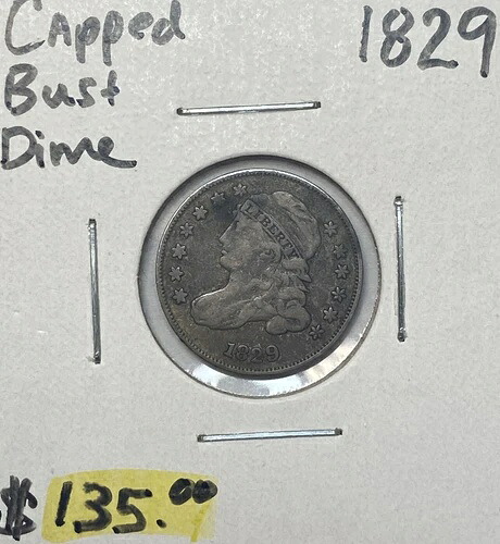 1829年 キャップバストダイム-