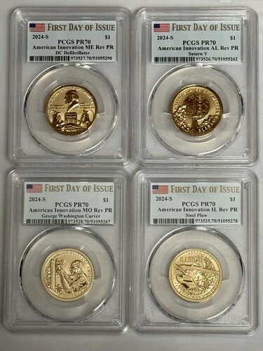2024-S PCGS PR-70 イノベーションドルリバース プルーフ 4コインセット初回-