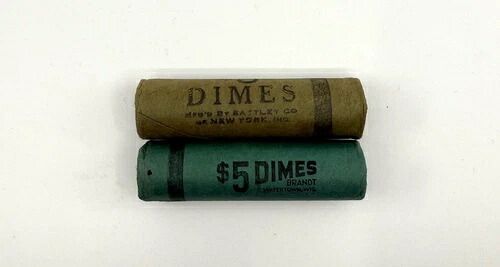 2- オリジナル銀行包装ルーズベルトダイムロール - 1952-P、1963