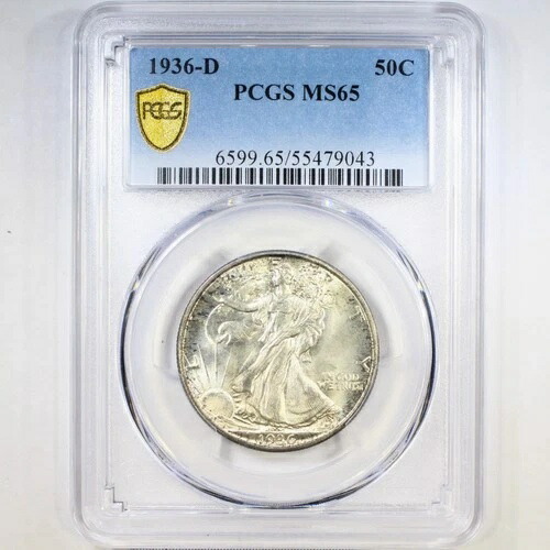 1936-D 50C PCGS MS65 - ウォーキング・リバティ・ハーフダラー