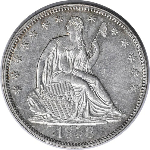 1858年 自由の女神座像 ハーフドル タイプ2 リバース WB-110 AUスライダー 未認証 #311-