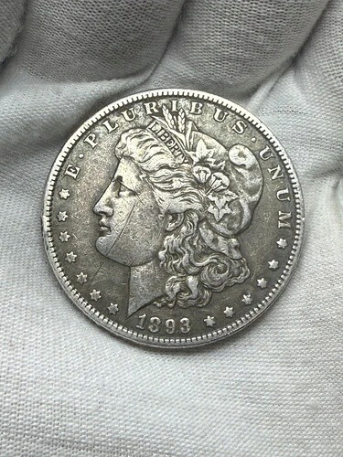 1893年-P モーガンシルバー ドル $1 キー日付 XF + ディテール 低鋳造写真を参照 T19-｜WORLD RESOURCE【QUEEN店】