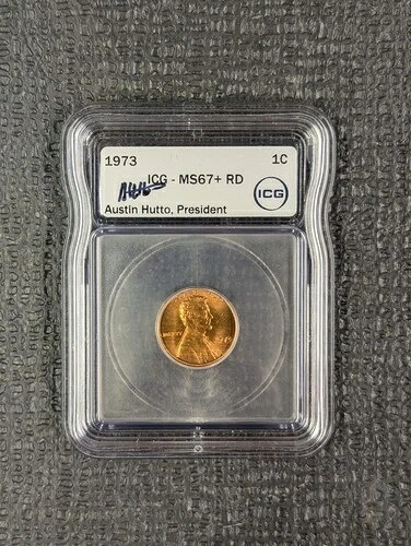 1973年 MS 67+ RD リンカーン記念 1セント 1Cレアコイン-ICGハット白ラベル-
