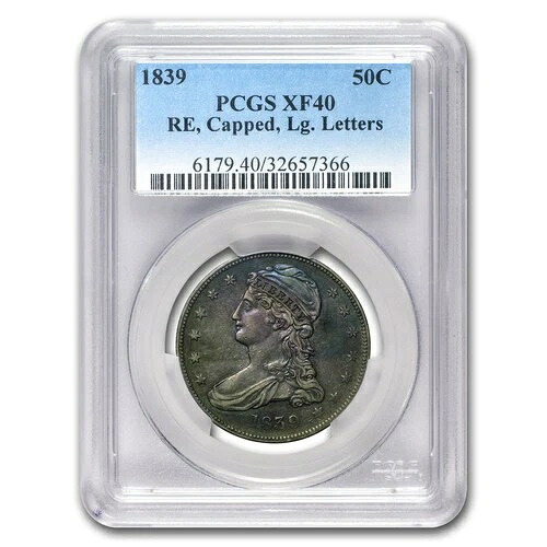1839 リードエッジ ハーフドル 大文字 XF-40 PCGS-