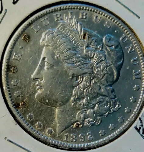 1892年 - アメリカ - モルガン銀貨 - PL - .900 シルバー - セミキーデート KM#: 110