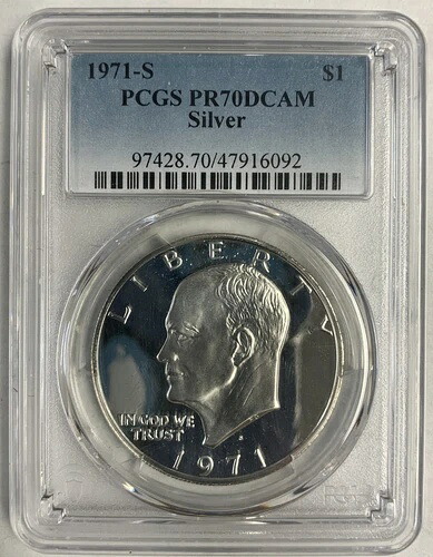 1971年-Sアイゼンハワーシルバードル、PCGS PF70DCAM、(6083)-