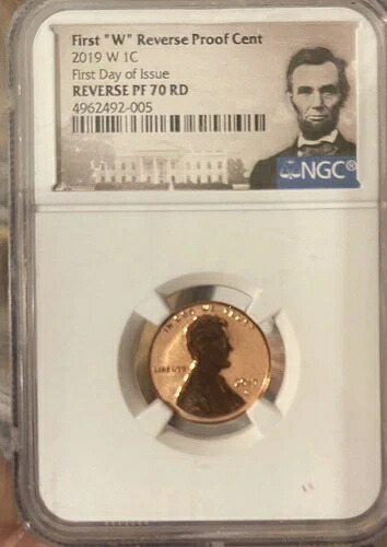2019 W NGC リバースプルーフ PF70RD オリジナル リンカーン ポートレート 発行初日