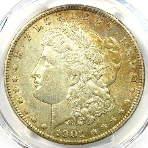 1901-S モーガン シルバー ダラー 1 ドル コイン - 希少年号 - PCGS AU50 認定