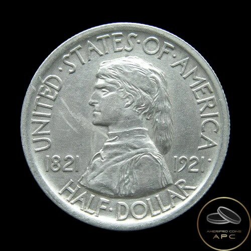 1921年ミズーリ記念銀貨 90% 希少高品位 BU+++