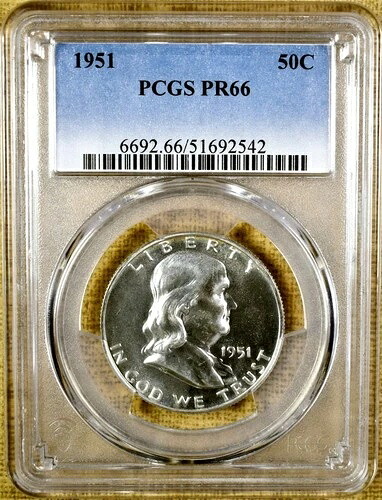 1951年 PCGS PR66 フランクリン ハーフダラー