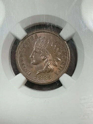 NGC MS65 1885 インディアンヘッド セント 非常に優れた宝石