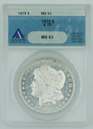 1878年 ANACS MS63 モルガン銀貨(ルックスPL)