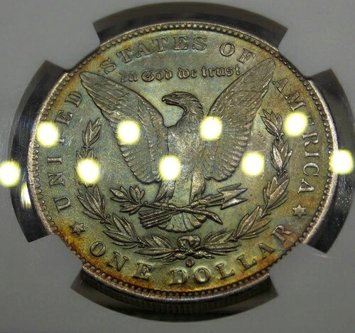 1889年 「O」 モーガンシルバー ドル $1 NGC MS61 #013 *トーニング* 未流通 ECC&C, Inc.-