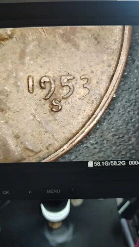 1953年-S リンカーンウィート-エラーフィル5-表面ダイチップ日付-レア年間-