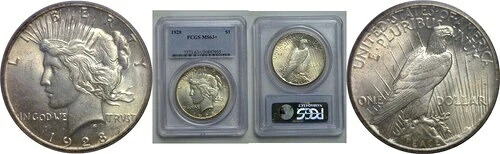 1928年ピースダラー PCGS MS-63+｜WORLD RESOURCE【QUEEN店】