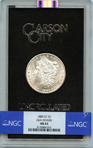 1880-CC モルガン・ダラー GSA ホード S$1 NGC MS63