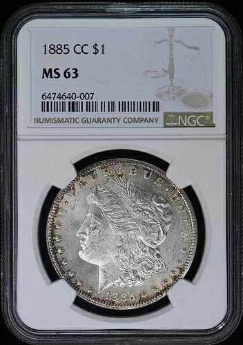 1885-CC モルガン・ダラー S$1 NGC MS63