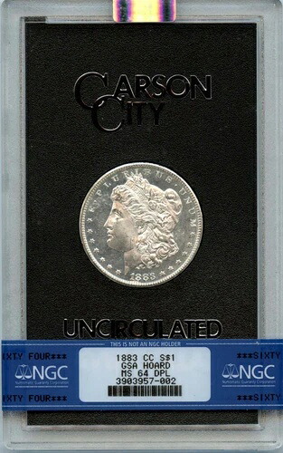 1883-CC モルガン・ダラー GSA ホード S$1 NGC MS64DPL
