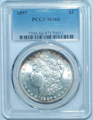 1897 P PCGS MS66 モルガン銀貨 216,150円