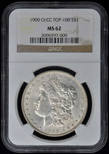 1900-O/CC TOP-100 モルガン・ダラー S$1 NGC MS62