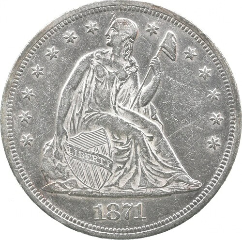1871年 自由の女神像 銀貨 *8120