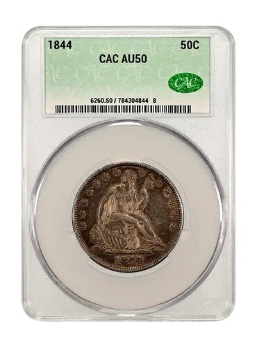 1844年 ハーフドル 自由の女神像 CACG AU 50 CAC 214,500円