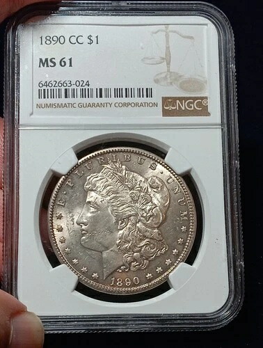 ??1890-CC $1 Ngc MS61 - モルガン・ダラー - 希少なCCモルガン
