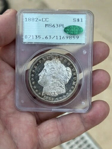 1882-CC モルガン銀貨 PCGS MS63PL CAC ラトラー OGH 外観 Dmpl 一日中読む