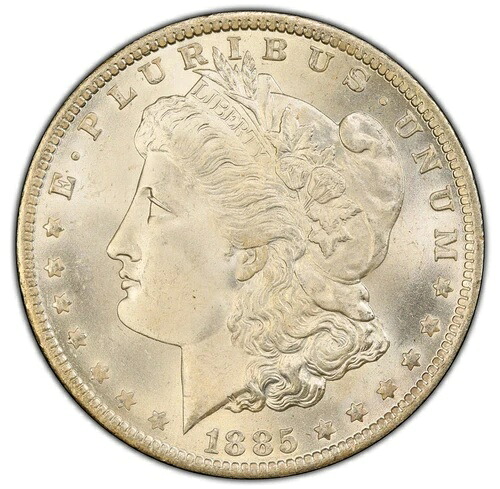 1885-O モルガン・ダラー - PCGS MS66 - 非常に優れた、グレードダウンされたスーパージェム！ MS 67 のように見える！